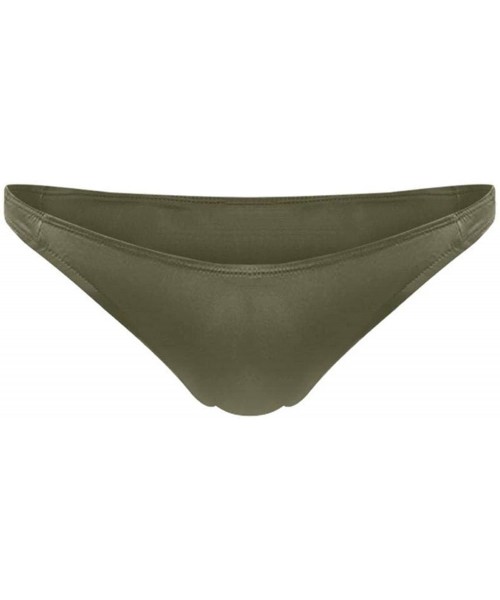 G-Strings & Thongs Nylon Men Underwear Thongs G Strings Solid Spandex Boxers Sexy SeamlG - Army Green - CZ1976ODXKN