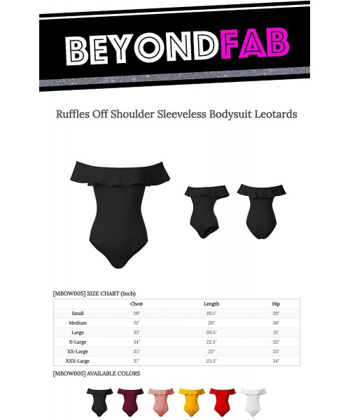 Shapewear Women's Ruffles Off Shoulder Sleeveless Bodysuit Leotards - Mauve - C618O44WGW7