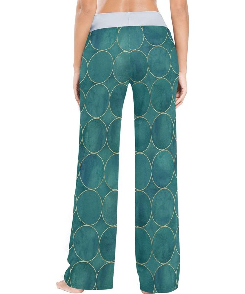 Bottoms Women's Fashion Yoga Pants Palazzo Casual Print Wide Leg Lounge Pants Comfy Casual Drawstring Long Pajama Pants - Wat...