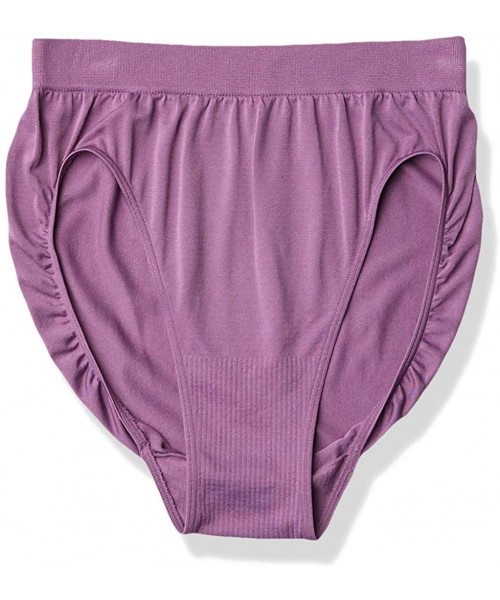 Panties Women's Comfort Revolution Seamless Hi-Cut Brief Panty - Plummed Out - C2196C62TZG