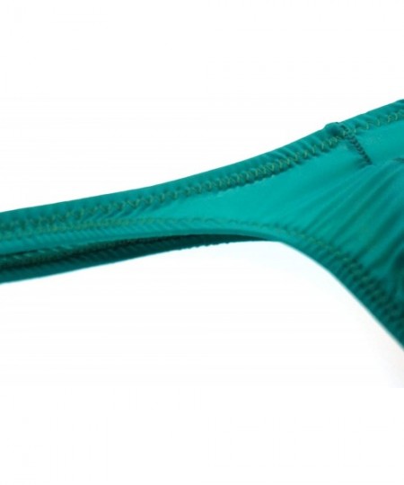 G-Strings & Thongs Grasp Bulge Pouch Sexy Hot Bikini 2019 Menthongs Jocks Smooth Fabrics Men Underwear Thongs - Green - CW197...