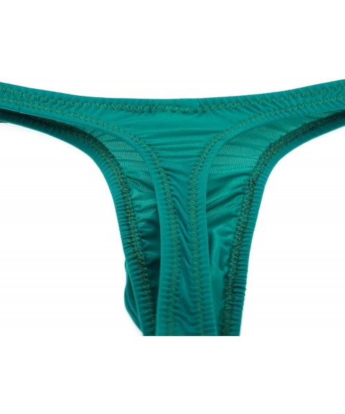 G-Strings & Thongs Grasp Bulge Pouch Sexy Hot Bikini 2019 Menthongs Jocks Smooth Fabrics Men Underwear Thongs - Green - CW197...