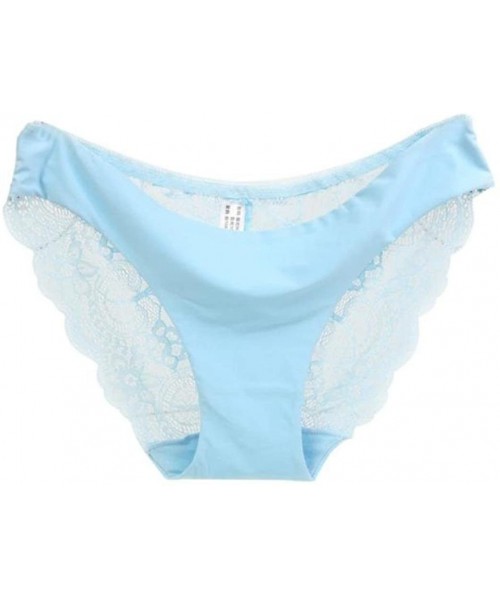 Panties 2018 Hot!Women Sexy Lingerie Lace Panties Hollow Underwear Seamless Babydoll Splice - Blue - C218GRCI9AR