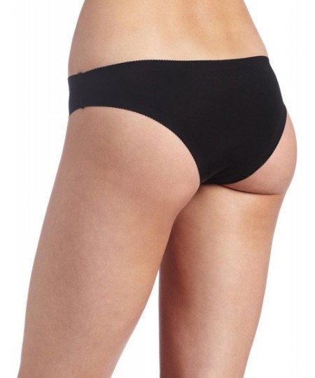 Panties Womens Seamless Laser Bikini Panty - Black - CN114GCJ2IB