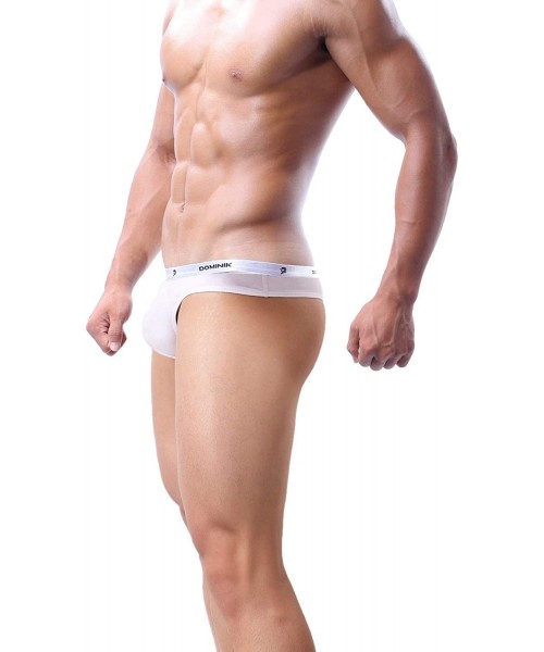 Briefs Cotton Bikini Brief Thongs- Mens - White - CV18QG5N874