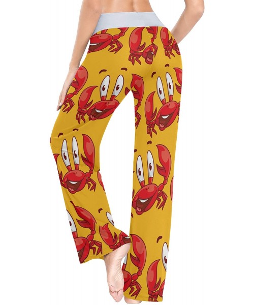 Bottoms Happy Red Marine Crab Women's Pajama Pants Comfy Drawstring Lounge Pants Sleepwear - CI19DSWNXX7