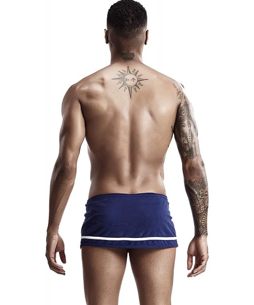 Boxer Briefs Mens Sento Towel Sexy Boxer Briefs Shorts - 90508 Navy - C318WOYG3QS