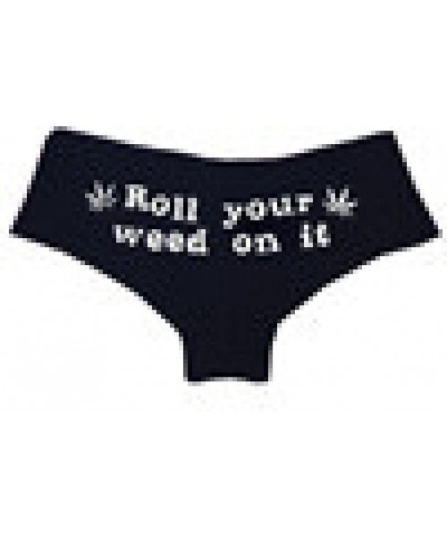 Panties Women's Sexy G-String Briefs Panties Thongs Letters Printing Lingerie Underwear Knickers - Black - CZ180SD7452
