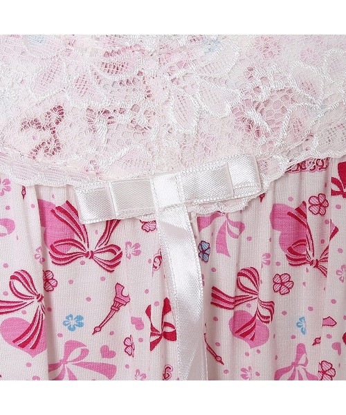 Nightgowns & Sleepshirts Women's Summer Slip Dress Pajama Sleepwear Uni Size for S-M RHW2382 - Print4 - CR11AEQL3CP