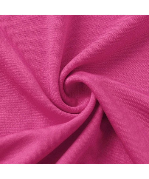 Robes Women Sexy Lace Lingerie V-Neck Nightdress Backless Underwear Sleepwear Pajamas - Hot Pink - CL194L86E49