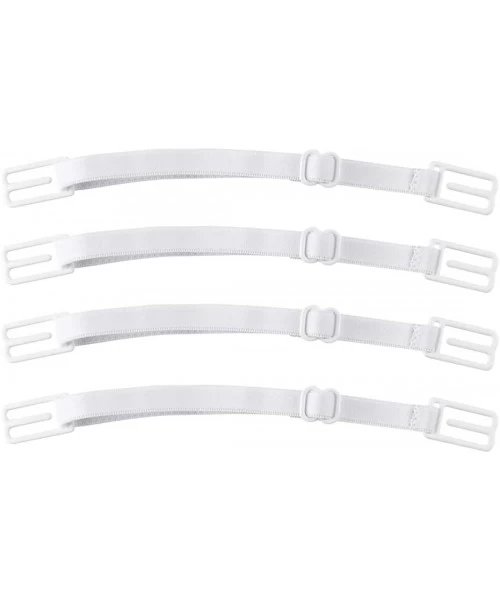 Accessories 4pcs/Set Non-slip Adjustable Bra Straps Holder Elastic with Buckle FHJD-01 - White - CC12O6B1WRZ