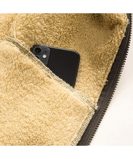 Shapewear Men's Hoodie Thicken Suit Warm Zipper Fur Inside Sweater Outwear Coat Pants Sets - C Gray - CB195HRHGLO
