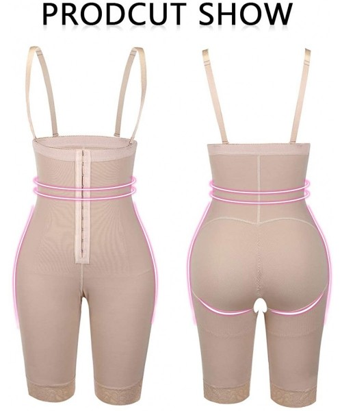 Shapewear Women's Tummy Control Shapewear Butt Lifter Body Shaper High Compression Faja Bodysuit Waist Trainer - Beige-open -...