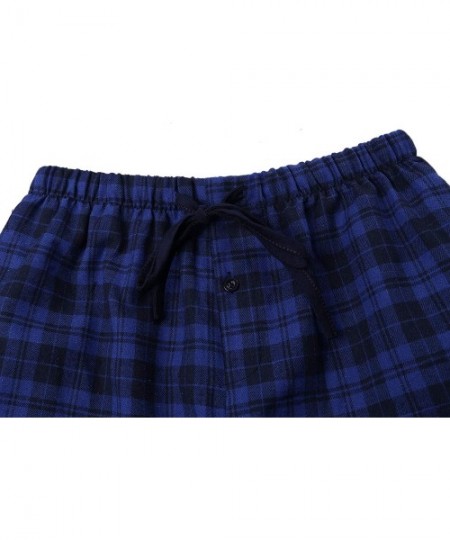 Sleep Sets Men's Summer Sleepwear Short Sleeve Striped Cotton Shorts and Top Pajama Set - P_navy - C918R35QEK0