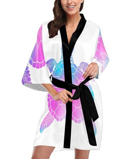 Robes Custom Cute Fish Polka Dot Women Kimono Robes Beach Cover Up for Parties Wedding (XS-2XL) - Multi 4 - CB194TE2DU2