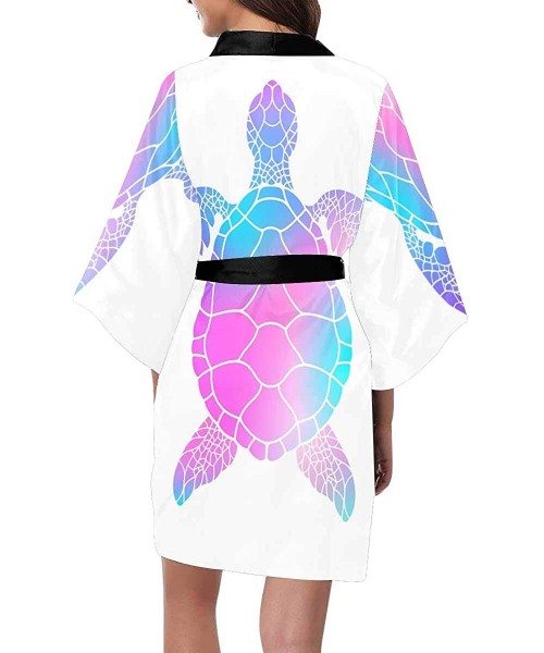 Robes Custom Cute Fish Polka Dot Women Kimono Robes Beach Cover Up for Parties Wedding (XS-2XL) - Multi 4 - CB194TE2DU2