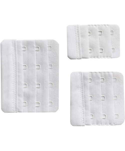Accessories Women Pack of 3 Soft Comfortable 2 3 4 Hooks Bra Extender - White - CY18LQZTCZI