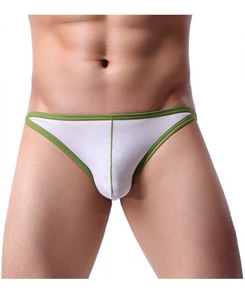 Briefs Mens Micro Modal Briefs Low Rise Sexy Bikini Underwear Pack - 5-pack White - C418QA5H6TT