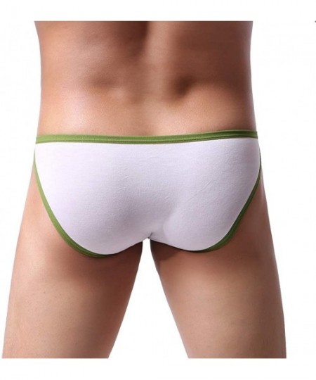 Briefs Mens Micro Modal Briefs Low Rise Sexy Bikini Underwear Pack - 5-pack White - C418QA5H6TT