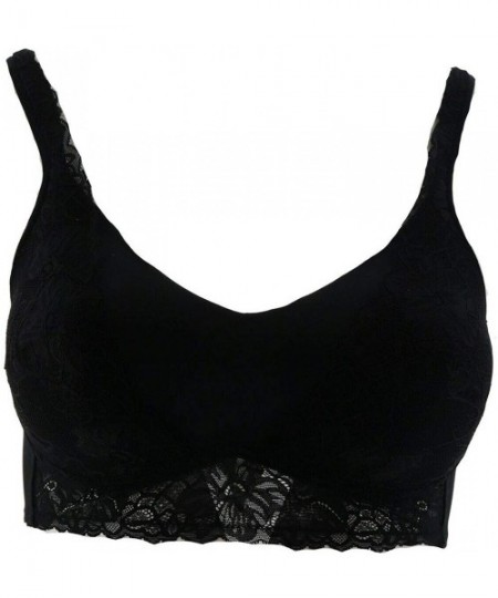 Bras Molded Cup Lace Overlay Bra 625-345 - Black - CN19CIQCL45