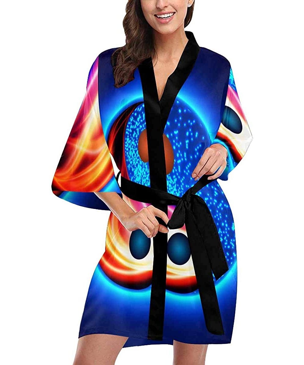 Robes Custom Red Koi Fish Water Women Kimono Robes Beach Cover Up for Parties Wedding (XS-2XL) - Multi 2 - CX194TE49DN