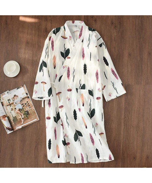 Robes Robes Women Printed Summer Thin Simple Bathrobe Leisure Womens Japanese Style Homewear Breathable Loose Sleepwear 17 - ...