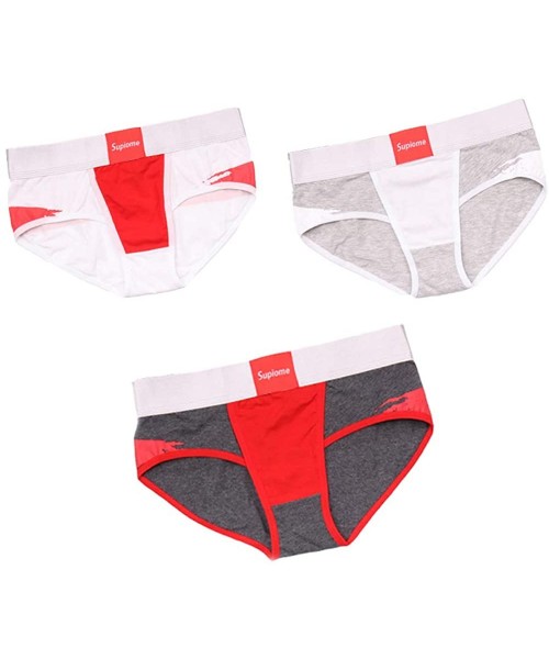 Panties Cotton Color Stitching Boyshort 3 Pack Boxer Briefs for Tomboy Trans Lesbian - J - C718ZTE26XU
