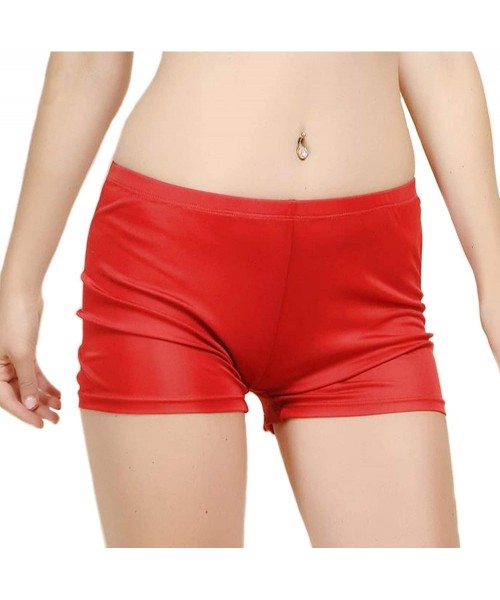 Panties Women Plain Underwear 100% Mulberry Silk Boxer Shorts Seamless Briefs Panties Hipster - Red - CI18EU22W2Q