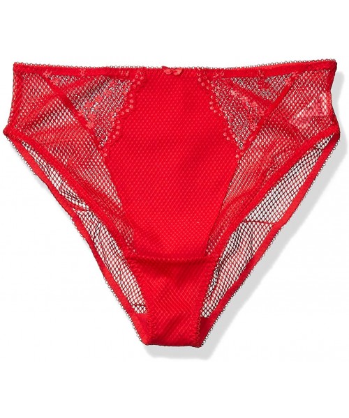 Panties Women's Plus Size Charley Waist High Cut Leg Brief - Red - CJ18ISYXXLU
