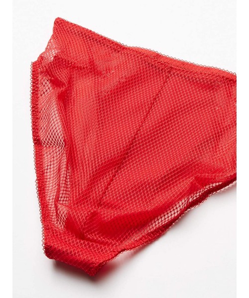 Panties Women's Plus Size Charley Waist High Cut Leg Brief - Red - CJ18ISYXXLU