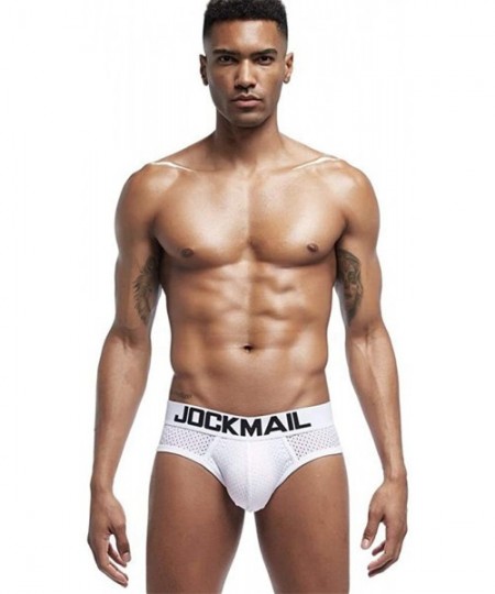 Boxer Briefs 4PCS/Packs Men Briefs Men Underwear Comfortable Men's Boxer Briefs Male Lace Pantie - Black&white&red&navy - CT1...