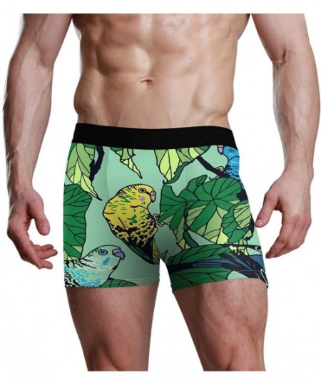 Boxer Briefs Parrot Tropical S M L XL Men's Underwear Boxers Briefs Soft Waistband Comfy Trunk - CY19836MLQN