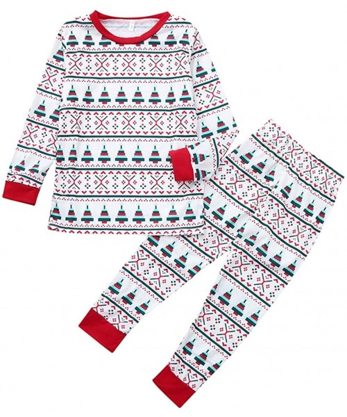 Sleep Sets Stripe Unisex Long Sleeve Christmas Family Matching Set Homewear - Kids - CU18YLYED85