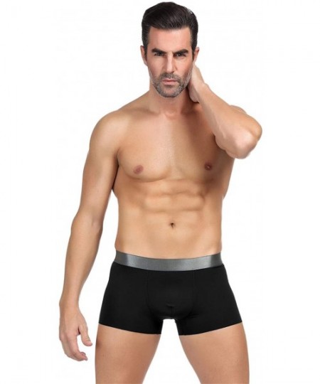 Boxer Briefs Men's Boxer Briefs 2/3 Pack-No Ride-up Comfortable Breathable Cotton Sport Underwear - Black(86% Nylon + 14% Spa...