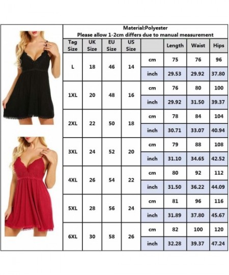 Nightgowns & Sleepshirts Women V Neck Lace Stitching Nightdress Summer Sexy Plus Size 6XL Sleeveless Soild Lingerie Backless ...