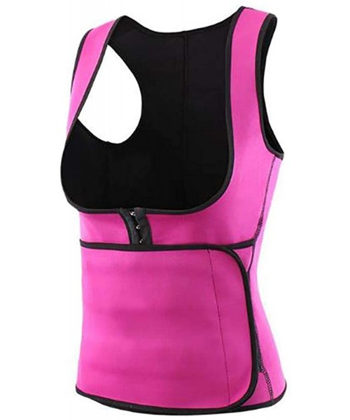 Bustiers & Corsets Women Shapewear Vest Abdomen Corset Waist Trimmer Belt Back Shoulder Corrector Bustiers - Rose Red - CK18W...