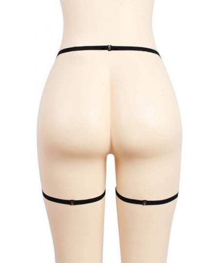 Garters & Garter Belts Elastic Cage Body Hollow Leg Garter Belt- Women Sexy Leg Garter Belt Suspender- Strap Underwear Leg St...