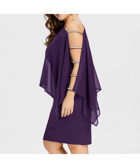 Slips Dress Dress For Women For Party- Lace Dress Cocktail Club Tunic Mini Dress - Purple(bodycon) - C518OX5GA5W