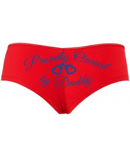 Panties BDSM DDLG Proudly Owned by Daddy Boyshort for Baby Girl Princess - Royal Blue - CX18SILDTD0