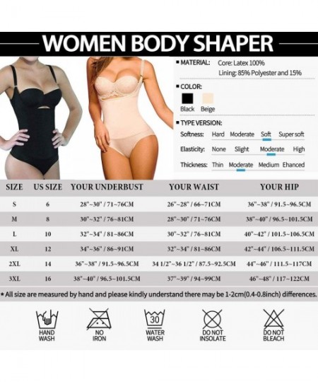 Shapewear Womens Bodysuit Shapewear Body Briefer Body Shaper Tummy Control - Beige 3 - CR18NNMY787