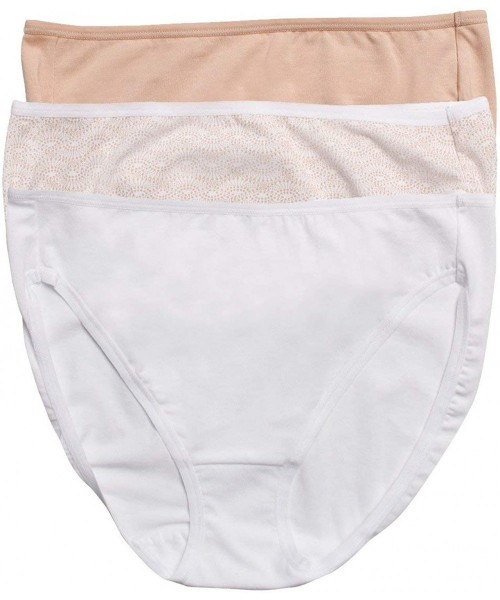 Panties Cotton Modal Full Coverage Hi Cut 3-Pack | Panty | Comfort - White Bare - CV18LCHNSS3