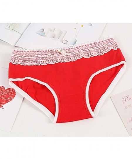 Panties Teenager Girls Soft Cotton Unerwear Candy Underpants - 4 Pack Bclu4501 - C318LEUWHIA