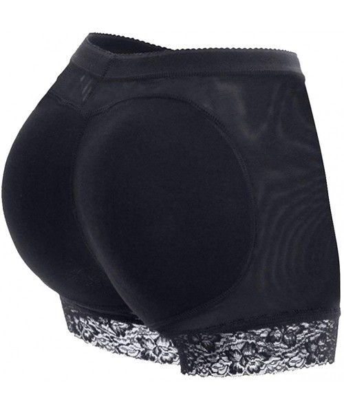 Shapewear Womens Butt Lifter Hip Enhancer Shaper Boyshort Control Panties Fake Ass Push Up Padded Buttock - Black - CK18II0DLIZ