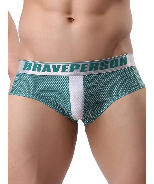 Boxer Briefs Men's Freedom Pouch Boxer Briefs Sexy Low Rise Triangle Underwear - Dark Green - C818C9LHGXM