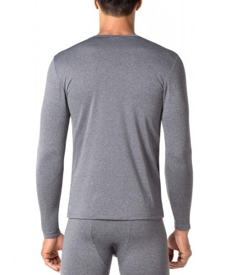 Thermal Underwear Men's 2 Pack Midweight Thermal Tops M55 (M- M55 Midweight Dark Grey2) - C218SHKYW0N
