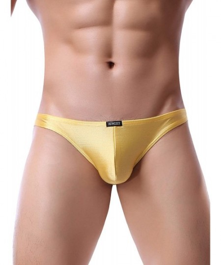 Briefs Men's Cheeky Underwear Mens Pouch Bikini Panties Sexy Branzilian Back Briefs - 3 Pack - CE18L0QTQ9L