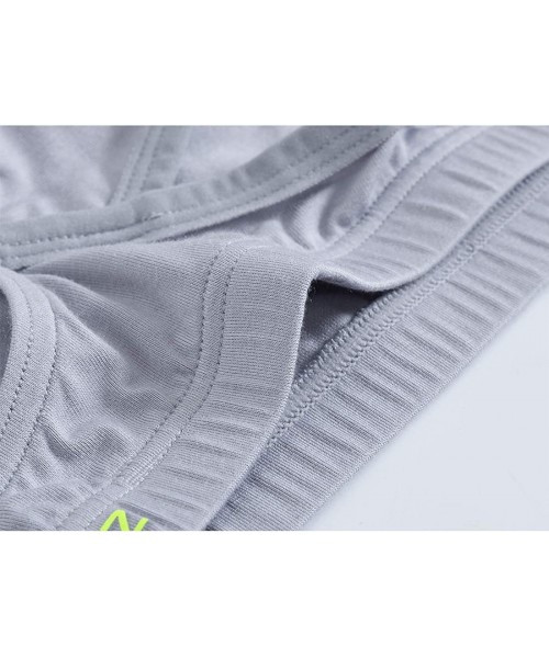 Briefs Men's Underwear Boxer Briefs Low Rise Opening Silk Tagless Soft Pack - Grey 1 Pack - CD18Y6K65WE