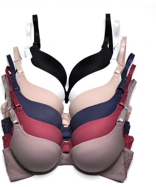 Bras 6 Pieces ADD 1 Cup Wired Double Pushup Push Up Bra A/B/C - 68704ling - CE18UQLAYGC
