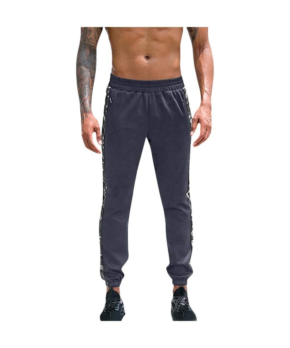 Thermal Underwear Men Fleece Jogger Pants Casual Elastic Waist Sweatpants Closed Bottom Soft Trousers Slacks for Gym Running ...