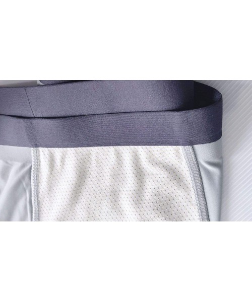 Boxer Briefs Men's Underwear Ice Silk Boxer Briefsee-Through Transparent Briefs - Light Grey - CK18T72KK5Y